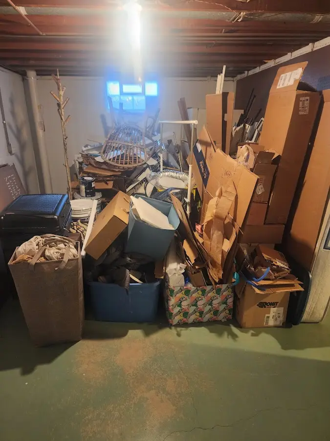 Roll-off dumpster container at job site for 20 Yard Dumpster Rental in Greer